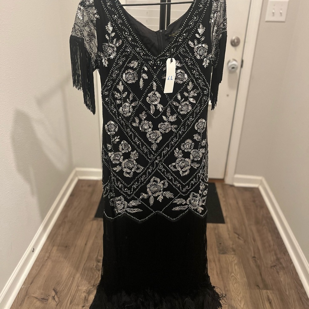 Babeyond- Flowery Multi-Layer Maxi Mermaid Plus Size Dress - Picture 6 of 17